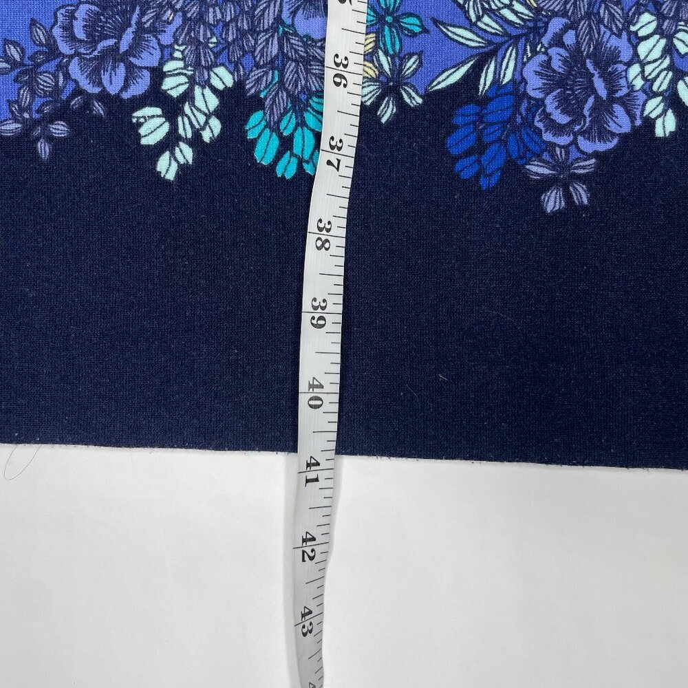 Talbots Floral Sheath Dress Blue Purple Sleeveless Knee Length Stretch Sz Large - Picture 9 of 12